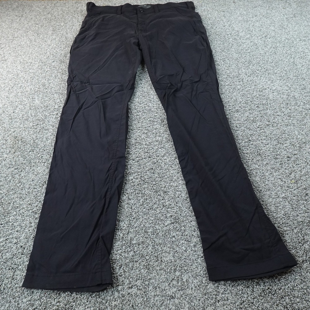 Eddie Bauer Pants Mens 40X36 Black Chino Performance Tech Outdoor Hiking Stretch